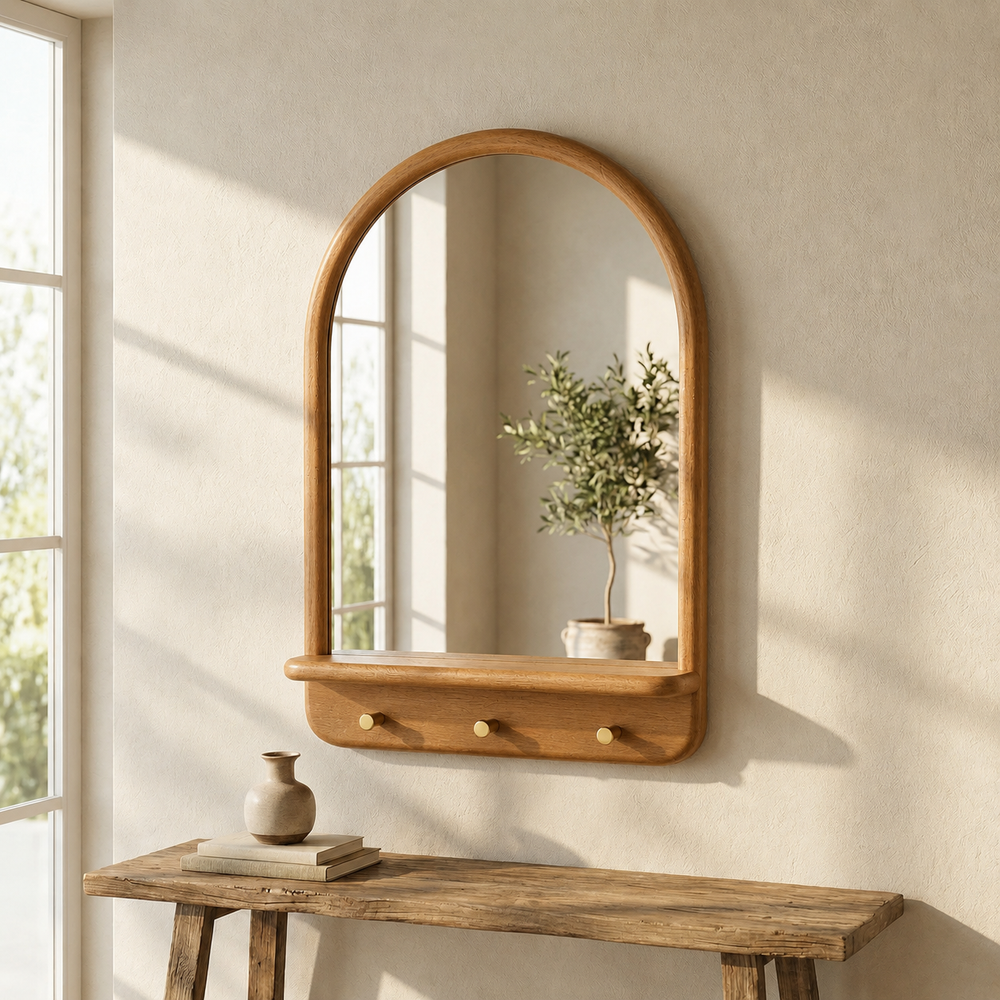 Arc Wall Mirror - Natural