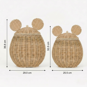 Barney Storage Basket, Set Of 2 - Natural