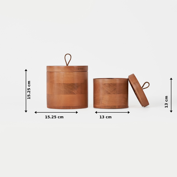 Bento Storage Jar, Set Of 2 - Natural
