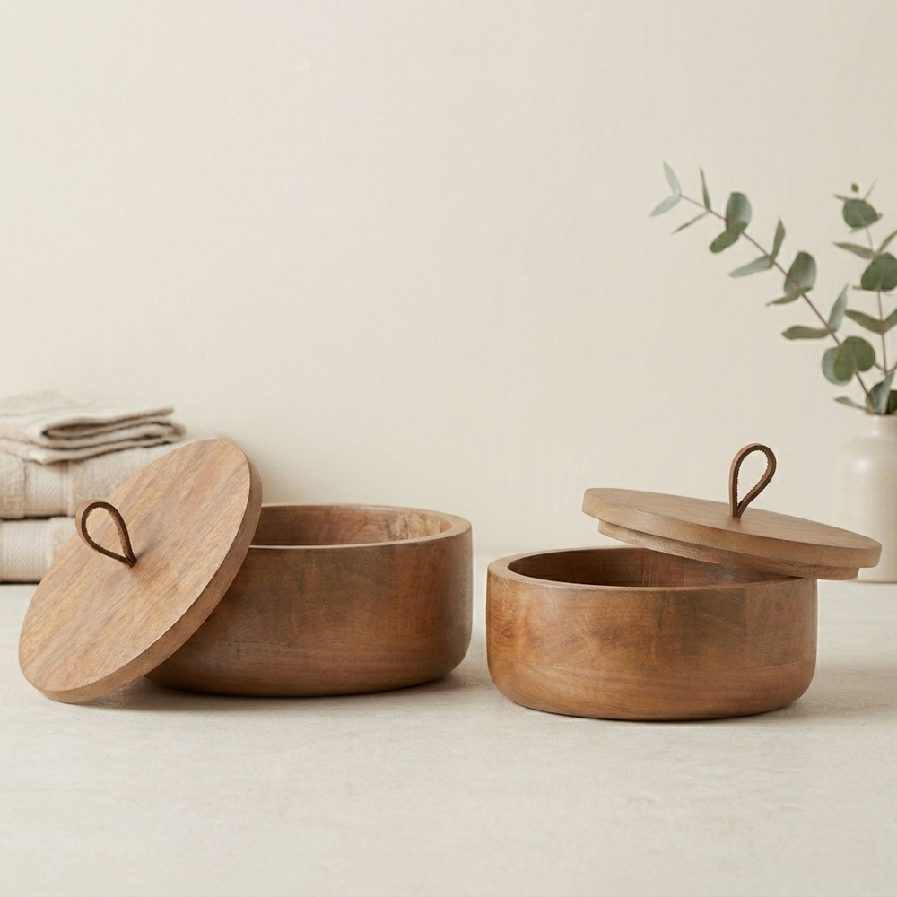 Bento Storage Box, Set of 2 - Natural