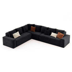 Harmony Haven 4 Seater Sofa in Luxurious Brown Velvet â€“ L350cm x W180cm x H75cm Stylish, Comfortable, and Durable Sofa for Elegant Living Spaces - Cotton Home