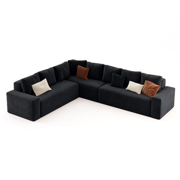 Harmony Haven 4 Seater Sofa in Luxurious Brown Velvet â€“ L350cm x W180cm x H75cm Stylish, Comfortable, and Durable Sofa for Elegant Living Spaces - Cotton Home