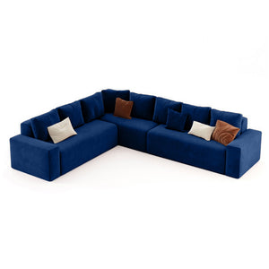 Harmony Haven 4 Seater Sofa in Luxurious Brown Velvet â€“ L350cm x W180cm x H75cm Stylish, Comfortable, and Durable Sofa for Elegant Living Spaces - Cotton Home