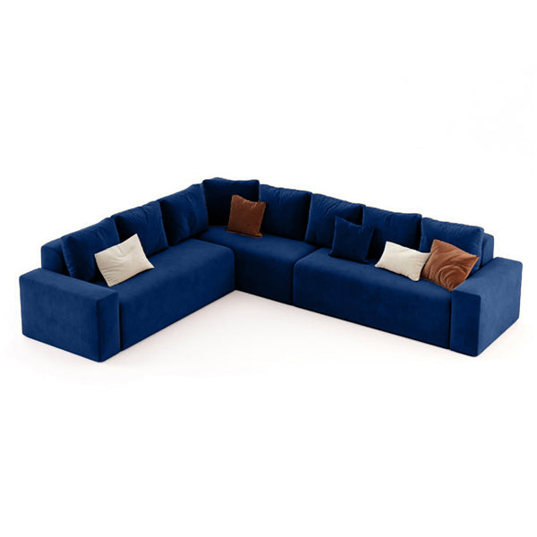 Harmony Haven 4 Seater Sofa in Luxurious Brown Velvet â€“ L350cm x W180cm x H75cm Stylish, Comfortable, and Durable Sofa for Elegant Living Spaces - Cotton Home