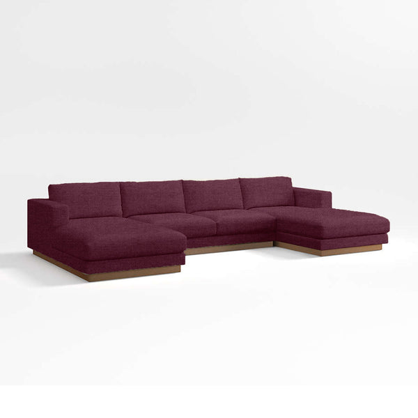 Tidal Double Chaise Fabric Sectional Sofa  Luxury Seating by Cotton Home - Cotton Home