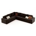 Harmony Haven 4 Seater Sofa in Luxurious Brown Velvet â€“ L350cm x W180cm x H75cm Stylish, Comfortable, and Durable Sofa for Elegant Living Spaces - Cotton Home