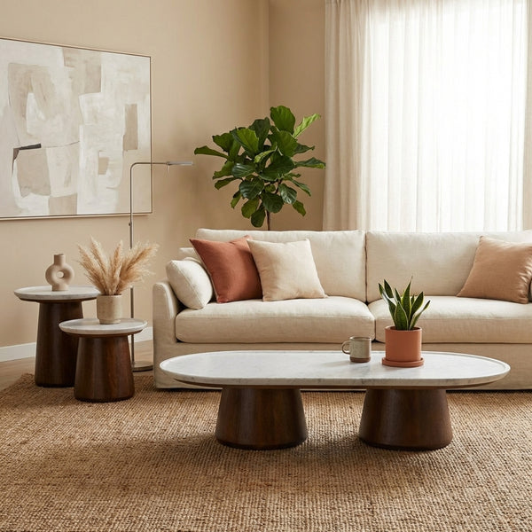Elara Table Set With Marble Top