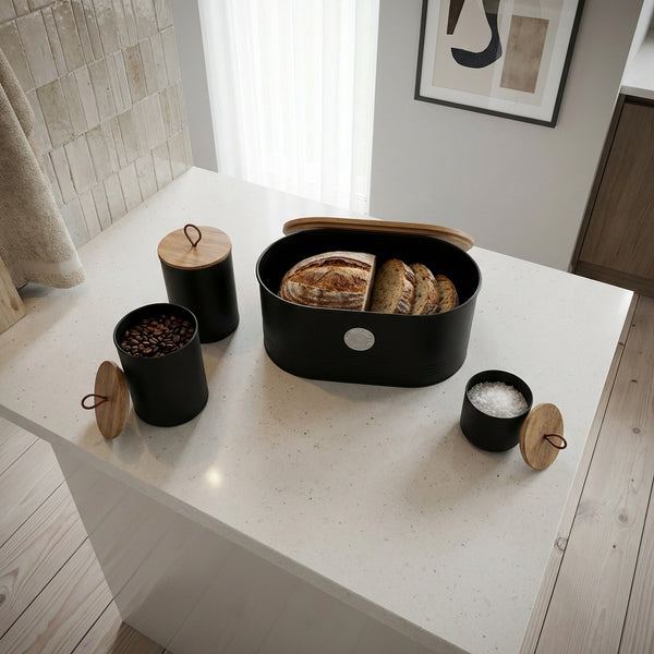 Penta Metal Storage Boxes, Set Of 4 - Black