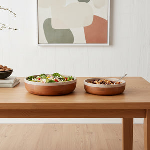 Orbis Wooden Serving Bowl, Set Of 2 - Natural