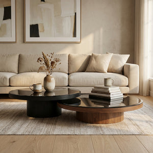 Mayo & Miyo Table Set - Black & Walnut