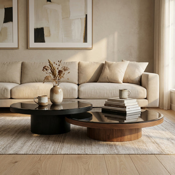 Mayo & Miyo Table Set - Black & Walnut
