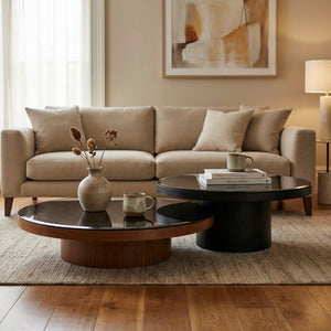Mayo & Miyo Table Set - Black & Walnut