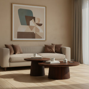 Agnus Table Set - Walnut
