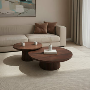Agnus Table Set - Walnut