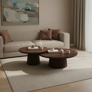 Agnus Table Set - Walnut