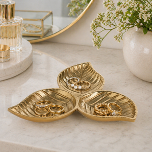 Kate 3 Leaves Metal Decorative Serverware - Gold