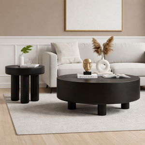 Hugo Coffee & Side Table Set - Black