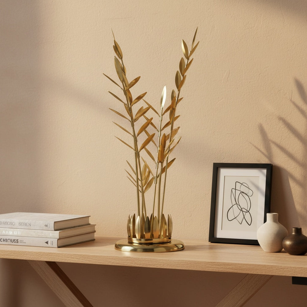 Falak Metal Leaf Decorative Accent - Gold