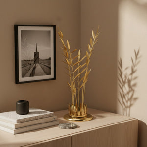 Falak Metal Leaf Decorative Accent - Gold