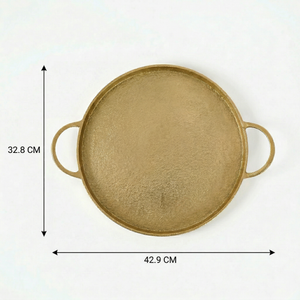 Piatto Metal Tray, Gold