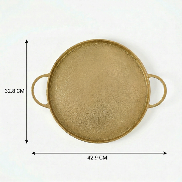 Piatto Metal Tray, Gold