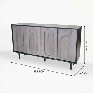 Roy Sideboard - Grey & Black