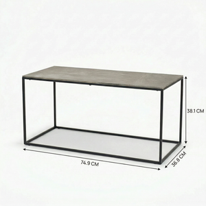 Serra Rectangular Coffee Table - Silver