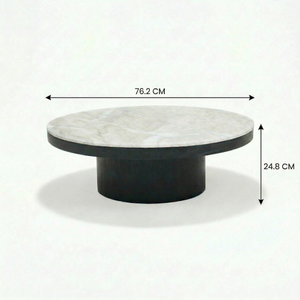 Mayo & Miyo Table Set - Black Glass, Torrento Marble