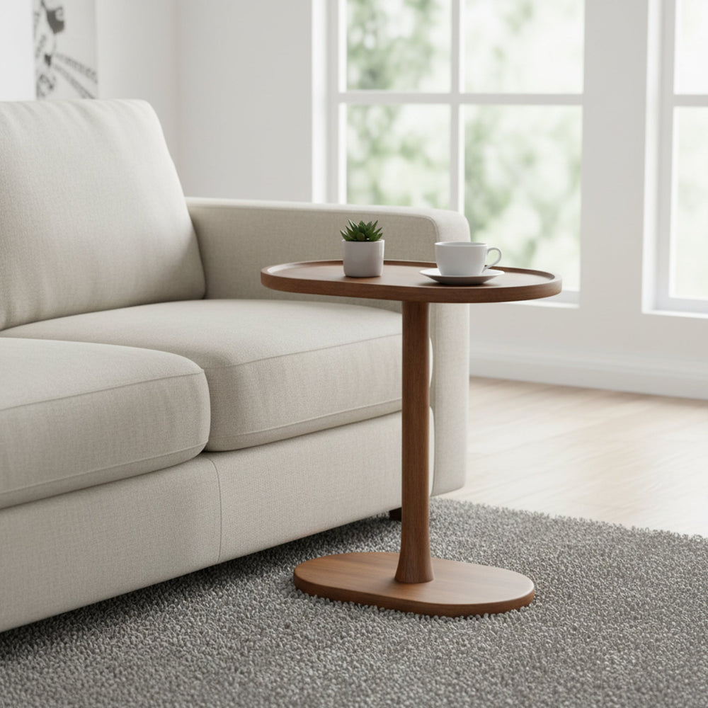Iris Wooden End Table - Walnut