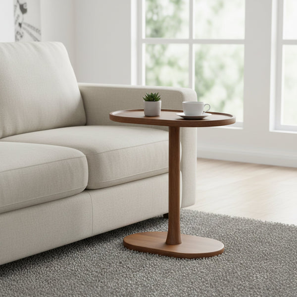 Iris Wooden End Table - Walnut