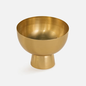 Rue Metal Pedestal Serving Bowl - Gold