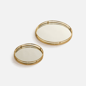 Zarin Mirrored Tray, Set Of 2 - Gold