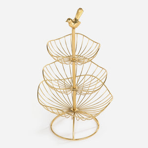 Fiza 3 Tier Serving Stand - Gold
