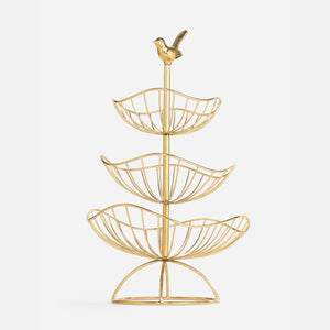 Fiza 3 Tier Serving Stand - Gold