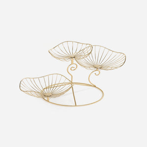 Arra 3 Tier Wire Serving Stand - Gold