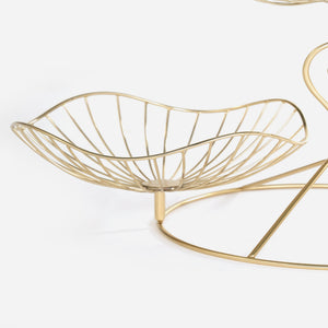 Arra 3 Tier Wire Serving Stand - Gold