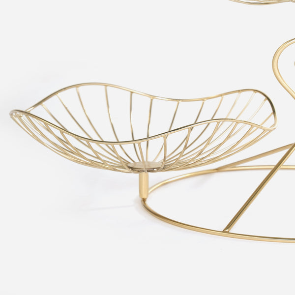 Arra 3 Tier Wire Serving Stand - Gold