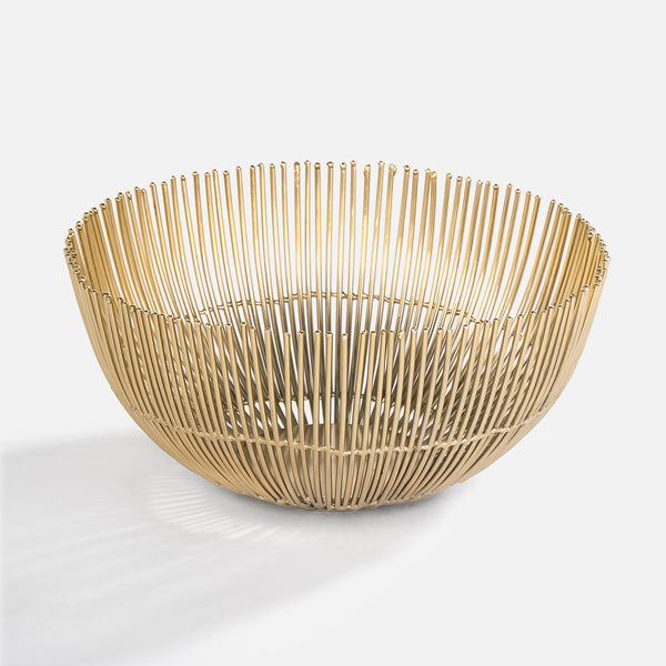 Hana Steel Fruit Basket- Gold