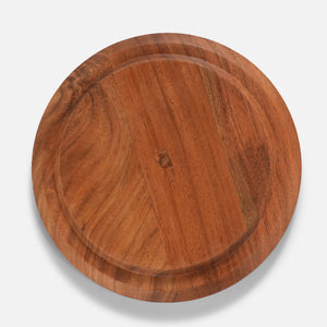 Dome Serving Platter With Glass Cover, Small - Natural