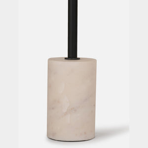 Terry Side Table With Marble Base - Black