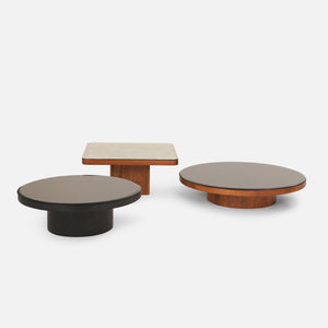 Mayo, Miyo & Rio Tables, Set of 3 - Black Mirror & Antique Mirror