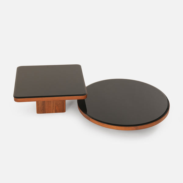 Mayo & Rio Table Set - Black & Walnut