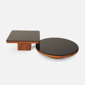 Mayo & Rio Table Set - Black & Walnut