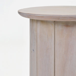 Olan Scallop Side Table - Whitewash