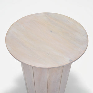 Olan Scallop Side Table - Whitewash