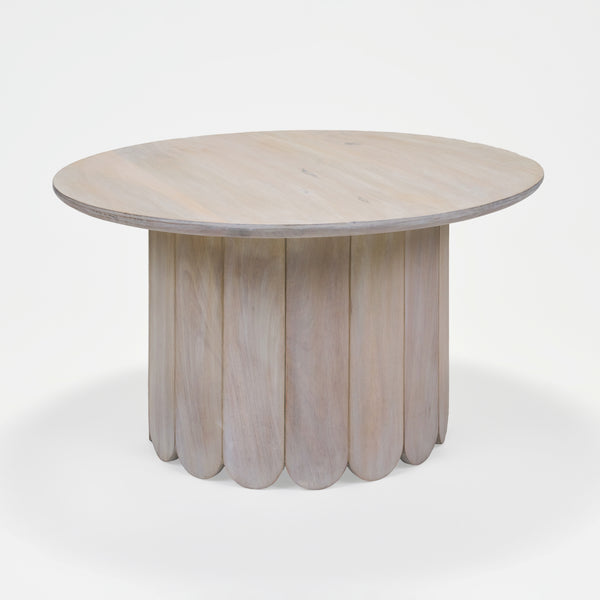 Olan Scallop Coffee Table - Whitewash
