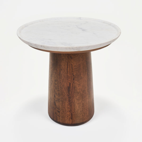Elara Side Table with Marble Top