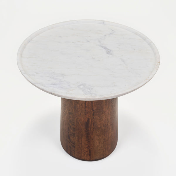 Elara Side Table with Marble Top