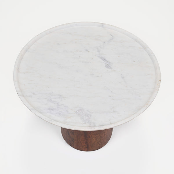Elara Side Table with Marble Top