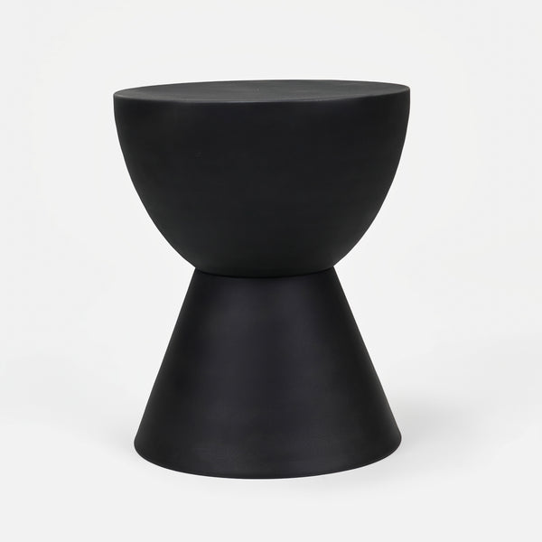 Barrel Metal Side Table - Black